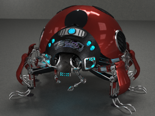 2款机械瓢虫蒸汽朋克机器甲虫模型3D图纸 STP格式缩略图